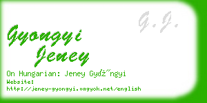 gyongyi jeney business card